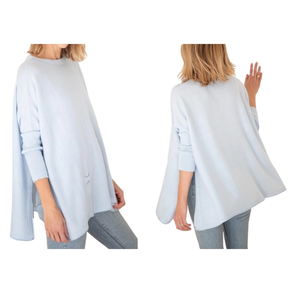 Mersea Catalina Sweater OS pale Sky blue loose oversize fit
